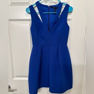 BCBGMaxAzria Royal Blue V-Neck Mini Dress